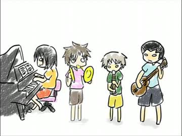 手書き黒バス 無冠の五将が五月病マリオ演奏してみた ニコニコ動画