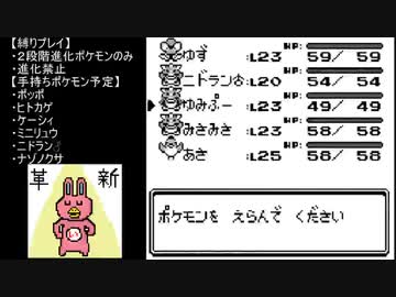 ポケモン赤を進化禁止縛りでプレイ 8 ニコニコ動画