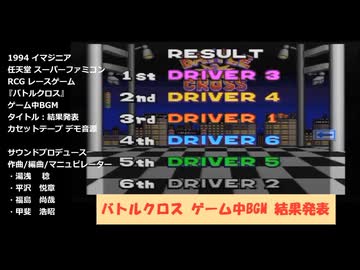 SFC バトルクロス ゲーム中BGM『結果発表』デモ音源(シンセバージョン)