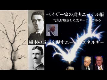 ペイザー家の真実エーテル編　電気は堕落した光エーテルである　樹木の成長を促すエーテルエネルギー