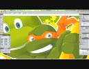 CG版TMNTのミケランジェロを描いてみた