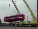名鉄7700系廃車回送＆クレーン吊り上げ【飛べない電車はただの箱】