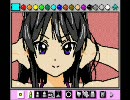 マリオペイントで「けいおん！」の 秋山　澪を描いてみた。