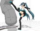 【MikuMikuDance】なんとなくサンドバッグを蹴ってみた（修正版）