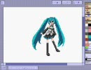 お絵かき掲示板で初音ミクのドット絵描いてみた