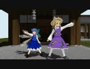 【MMD】チルノ諏訪子で「ケロ９vs⑨」踊ってみた