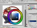 PhotoshopCS5にSAIのようなカラーサークルをワンプッシュで出す方法