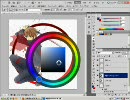 PhotoshopCS5にSAIのようなカラーサークルをワンプッシュで出す方法