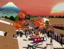 東方組神楽行列お宮参り。