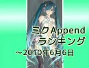 ミクAppendランキング ～2010/6/6