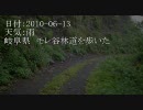 霧深いモレ谷林道