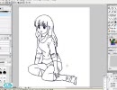 ポーズ集を見ながら女の子を描いてみた