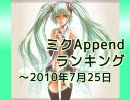 ミクAppendランキング ～2010/7/25