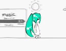 【初音ミク】music【勝手に描いてみた。】