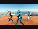 【MMD】つぶミクさんとＧ姉妹二人に踊ってもらった【only my railgun】