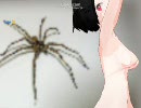 肌色紐水着、赤い目の黒髪こもも「お祓いしましょ」