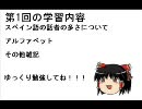 ゆっくりで学ぶスペイン語　第1回　スペイン語のアルファベット