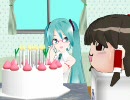 ◆【初音ミク誕生祭】ねぎでこ！バースデーケーキ【喋らせてみた】