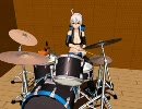 MMD Band Edition　テスト動画　Ｎ式ハクさんにドラムを叩いてもらった