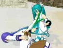 miku和kaito在海邊打架