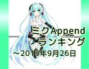 ミクAppendランキング ～2010/9/26