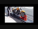 バイク　立体駐輪機械装置　試作機