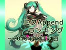 ミクAppendランキング ～2010/10/31