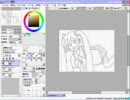 ヘタレがSaiで初音ミクを猫いてみた【３回目】