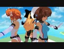 【MMD･３Ｄカス子･MME】某３人でYou make me happy！