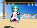 まっすぐをkinectでMMDでぷちミクちゃん