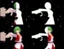 【四窓】MMDモデルで影絵Bad Apple!!を逆輸入【比較動画】