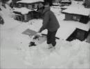 滑落式雪下ろし器　楽ちゃん　実証試験