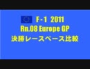 F1 2011 Rn.08 ヨーロッパGP 決勝レースペース比較