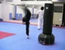 回転蹴り⇒後ろ回し蹴り 練習 テコンドー turning kick Training