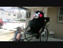 くまモン人力車に乗る