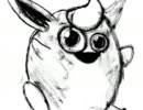 初代ポケモングラを筆で描いたらこうなった（シオンタウン）