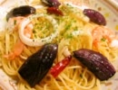 茄子とシーフードの冷製ペペロンチーニ♪