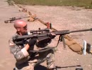 .50 cal Barrett sniper rifle fired while kneeling！