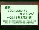 週刊VOCALOID-PVランキング ～2011年8月21日