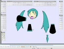 OpenOfficeの図形機能で初音ミク（はちゅねミク）を描いてみた