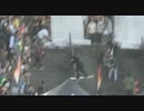 街中でスノボー