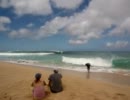 浜辺で波を見ていたら・・・