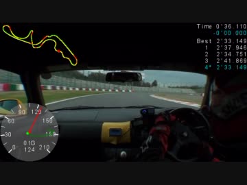 S2000 Type-S だいたいノーマル 鈴鹿フルコース　2分33秒167 車載