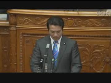 H23/12/09 参院本会議・宇都隆史【一川防衛大臣問責決議案賛成討論】