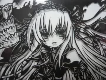 水銀燈を切り絵にしたんよ