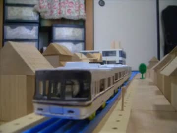 股尾前科の線区をプラレールで再現してみた