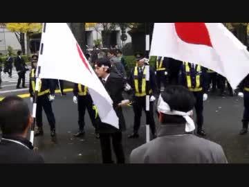 １２/１４ 【在特会】水曜デモへ抗議 日比谷公園霞門 迎撃街宣2