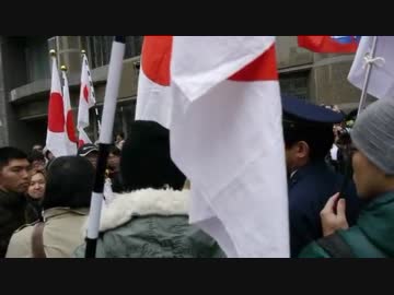 【在特会】 12.14 水曜デモ粉砕 韓国大使館前　⑨