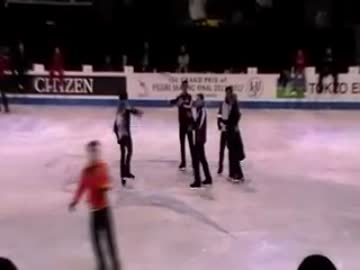 ２０１１年　GPF EX練習風景　男子のパート　高橋大輔中心