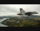 F-18戦闘機のコックピットから撮影した絶景映像